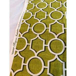 Retro Fabric BRYANT INDUSTRIES - Olive Line Green 15"x35" Shapes 'Gavin'